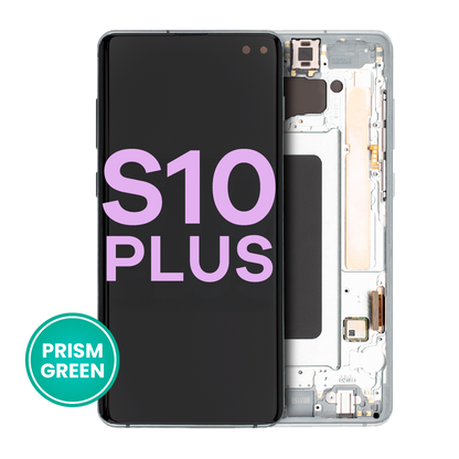 OLED Assembly With Frame For Samsung Galaxy S10 Plus (Service Pack) (Prism Green)