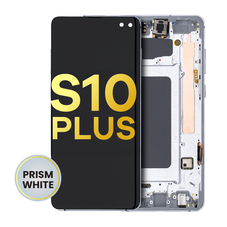 OLED Assembly With Frame For Samsung Galaxy S10 Plus (Refurbished) (Prism White)