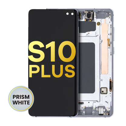 OLED Assembly With Frame For Samsung Galaxy S10 Plus (Refurbished) (Prism White)