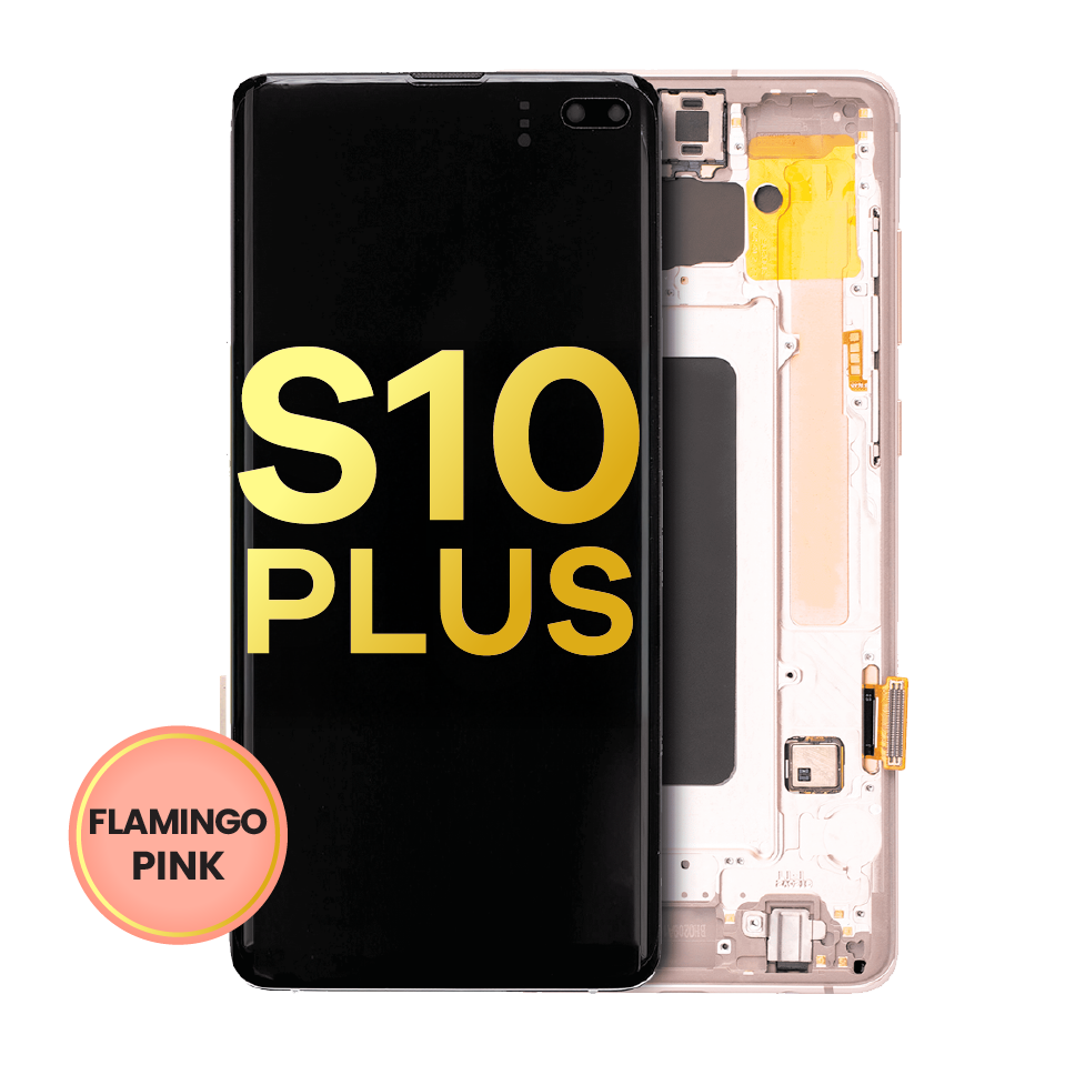 OLED Assembly With Frame For Samsung Galaxy S10 Plus (Refurbished) (Flamingo Pink)
