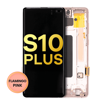 OLED Assembly With Frame For Samsung Galaxy S10 Plus (Refurbished) (Flamingo Pink)