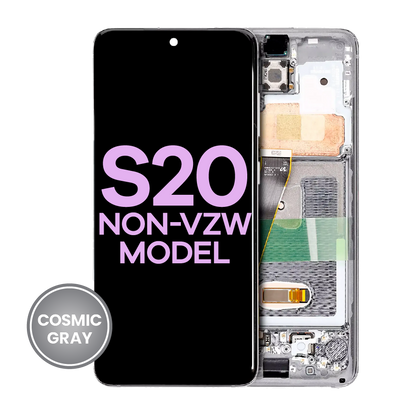 OLED Assembly With Frame For Samsung Galaxy S20 5G (Non-Verizon 5G UW Frame) (Service Pack) (Cosmic Gray)