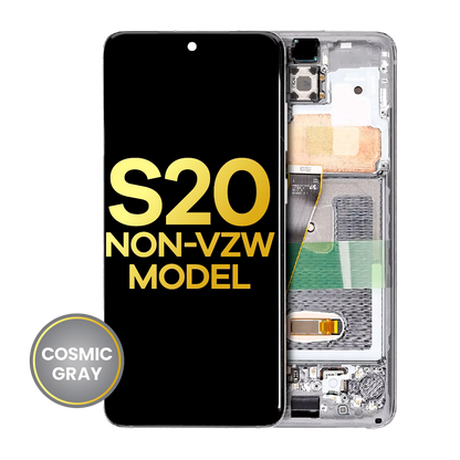 OLED Assembly With Frame For Samsung Galaxy S20 5G (Verizon 5G UW Frame Only) (Refurbished) (Cosmic Gray)