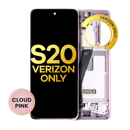 OLED Assembly With Frame For Samsung Galaxy S20 5G (Verizon 5G UW Frame Only) (Refurbished) (Cloud Pink)