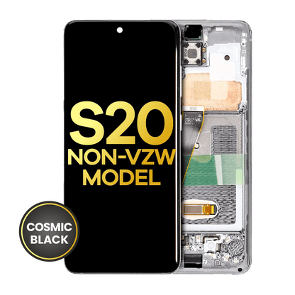 OLED Assembly With Frame For Samsung Galaxy S20 5G (Non-Verizon 5G UW Frame) (Refurbished) (Cosmic Black)