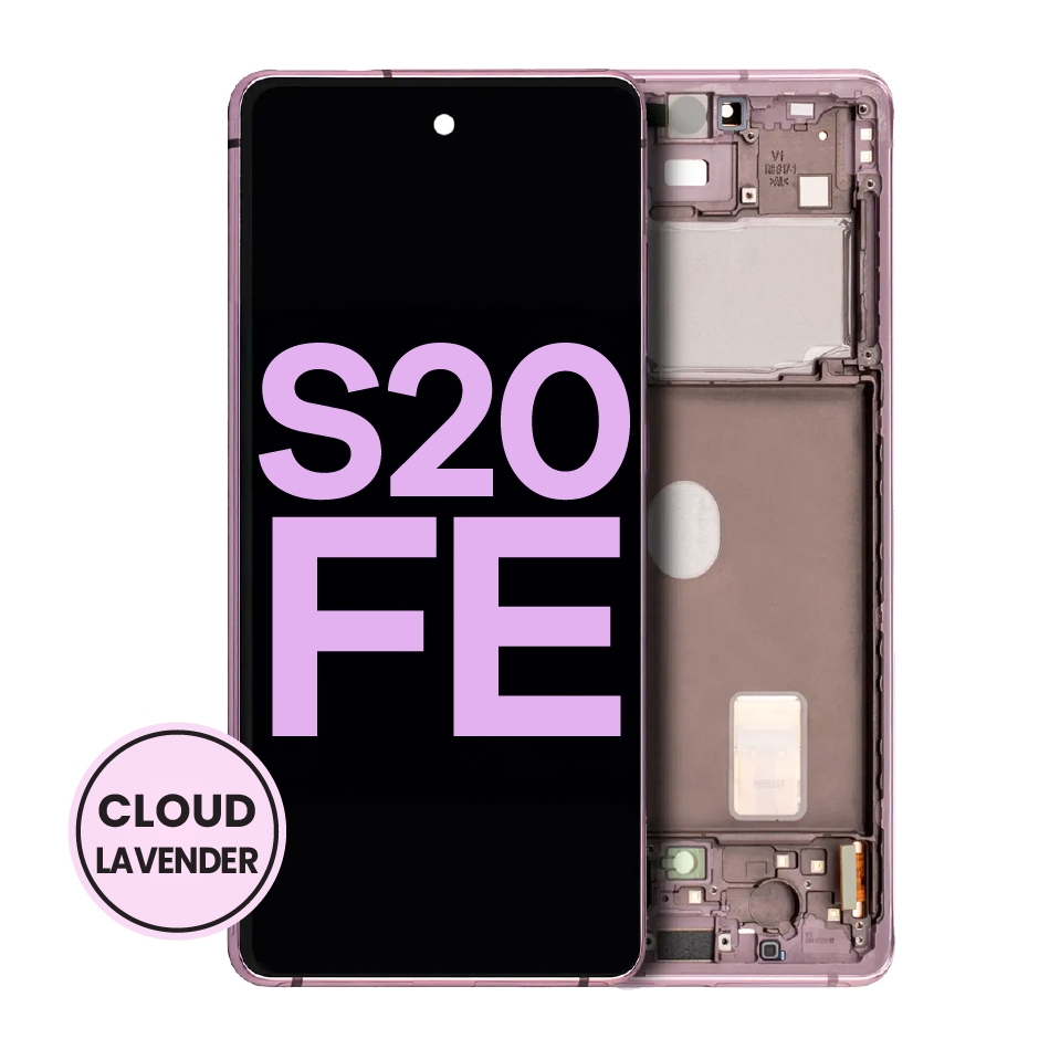 OLED Assembly With Frame For Samsung Galaxy S20 FE 4G / 5G (Service Pack) (Cloud Lavender)