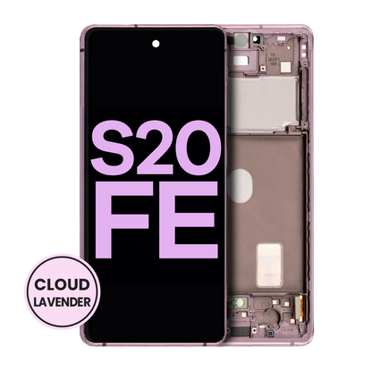 OLED Assembly With Frame For Samsung Galaxy S20 FE 4G / 5G (Service Pack) (Cloud Lavender)