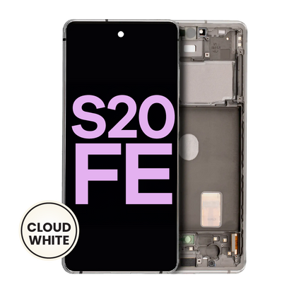 OLED Assembly With Frame For Samsung Galaxy S20 FE 4G / 5G (Service Pack) (Cloud White)