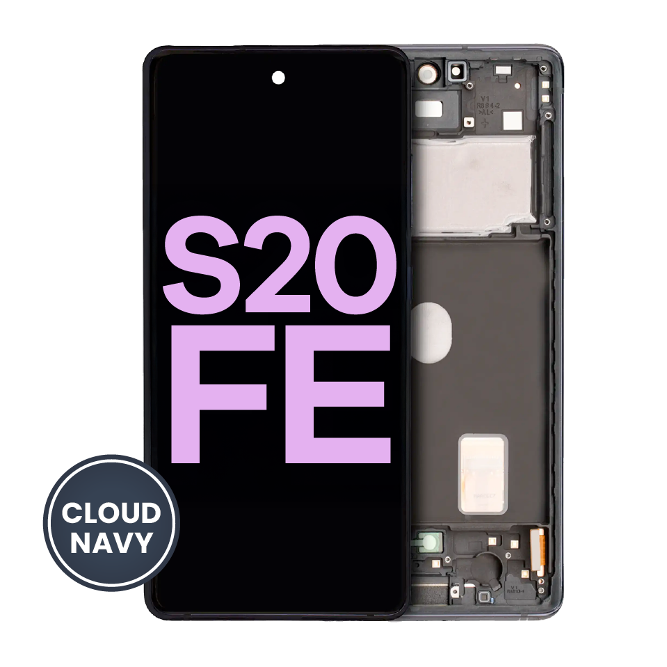 OLED Assembly With Frame For Samsung Galaxy S20 FE 4G / 5G (Service Pack) (Cloud Navy)