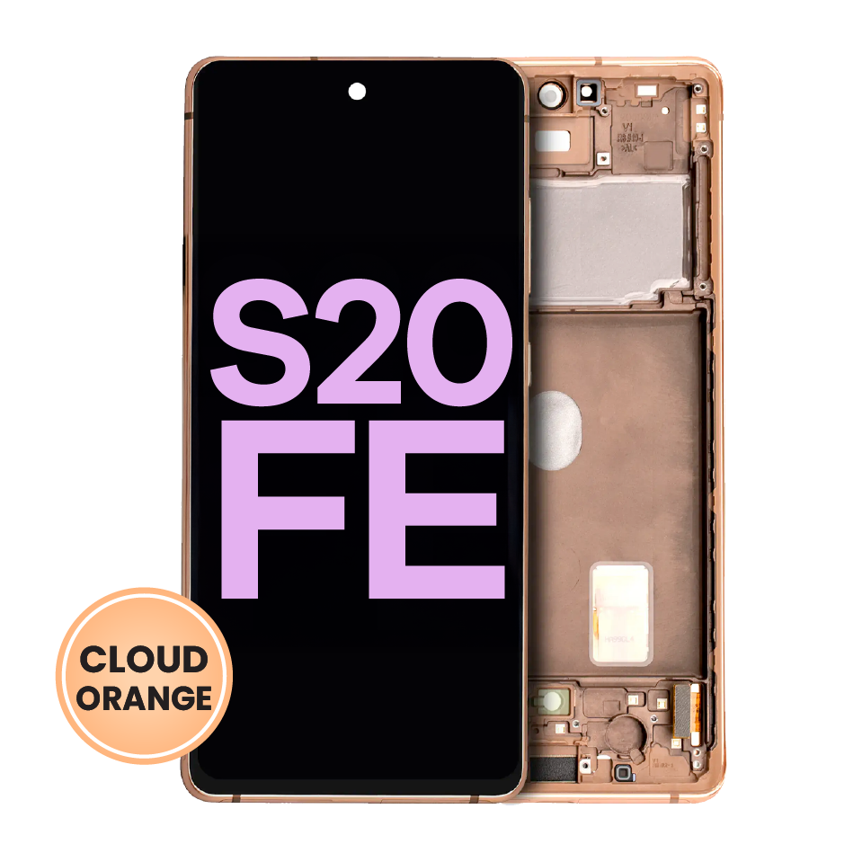 OLED Assembly With Frame For Samsung Galaxy S20 FE 4G / 5G (Service Pack) (Cloud Orange)
