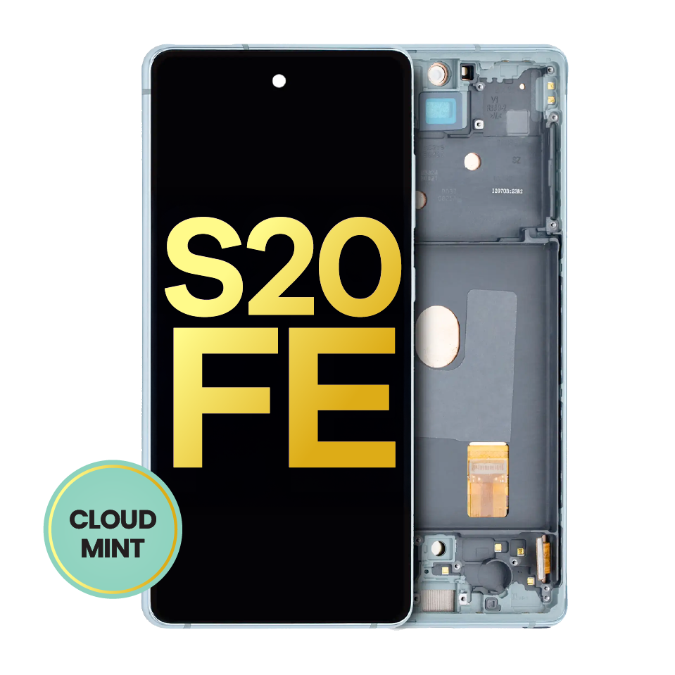 OLED Assembly With Frame For Samsung Galaxy S20 FE 4G / 5G (Refurbished) (Cloud Mint)