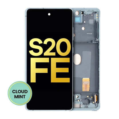 OLED Assembly With Frame For Samsung Galaxy S20 FE 4G / 5G (Refurbished) (Cloud Mint)