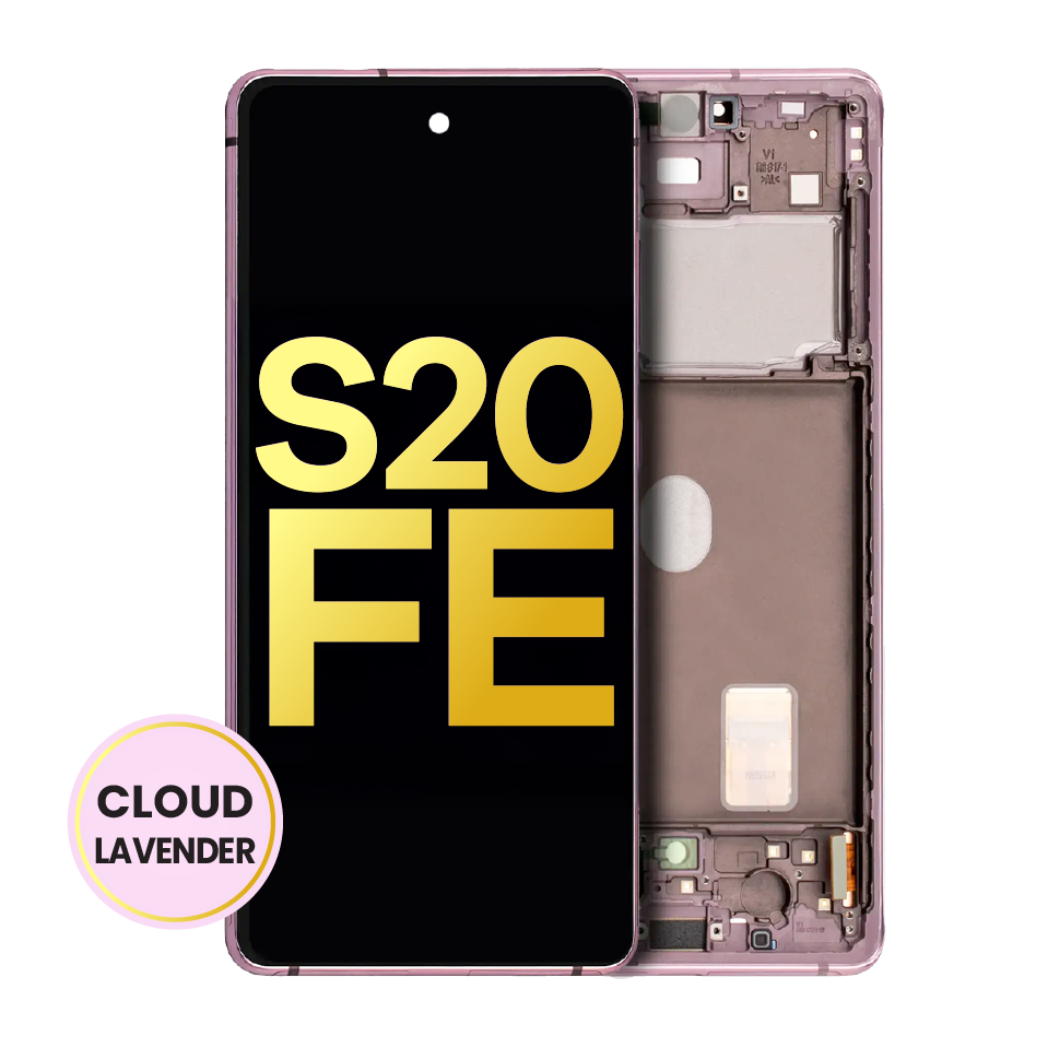 OLED Assembly With Frame For Samsung Galaxy S20 FE 4G / 5G (Refurbished) (Cloud Lavender)