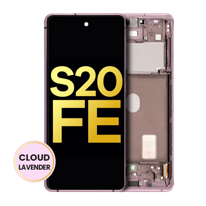 OLED Assembly With Frame For Samsung Galaxy S20 FE 4G / 5G (Refurbished) (Cloud Lavender)