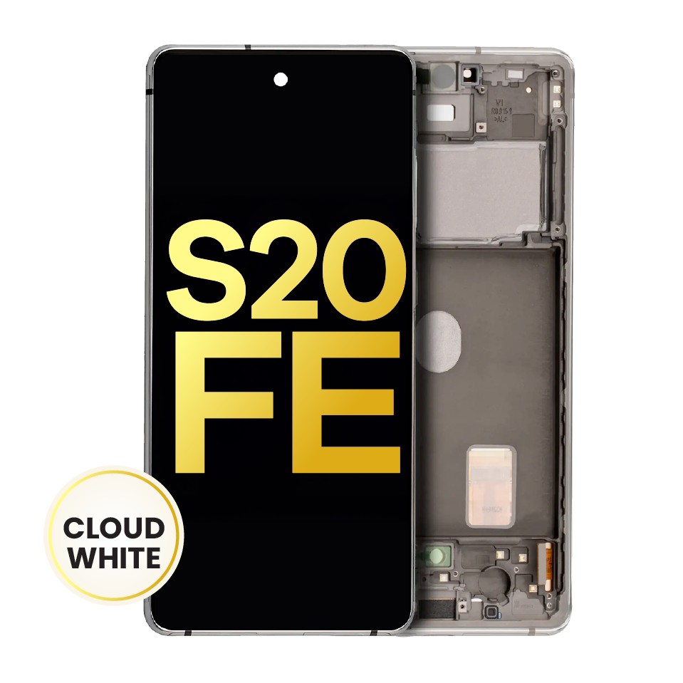 OLED Assembly With Frame For Samsung Galaxy S20 FE 4G / 5G (Refurbished) (Cloud White)