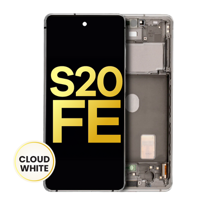 OLED Assembly With Frame For Samsung Galaxy S20 FE 4G / 5G (Refurbished) (Cloud White)