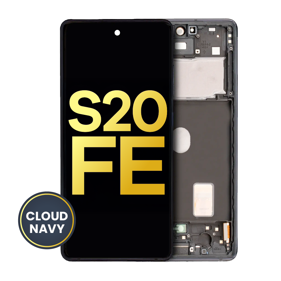 OLED Assembly With Frame For Samsung Galaxy S20 FE 4G / 5G (Refurbished) (Cloud Navy)