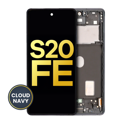 OLED Assembly With Frame For Samsung Galaxy S20 FE 4G / 5G (Refurbished) (Cloud Navy)