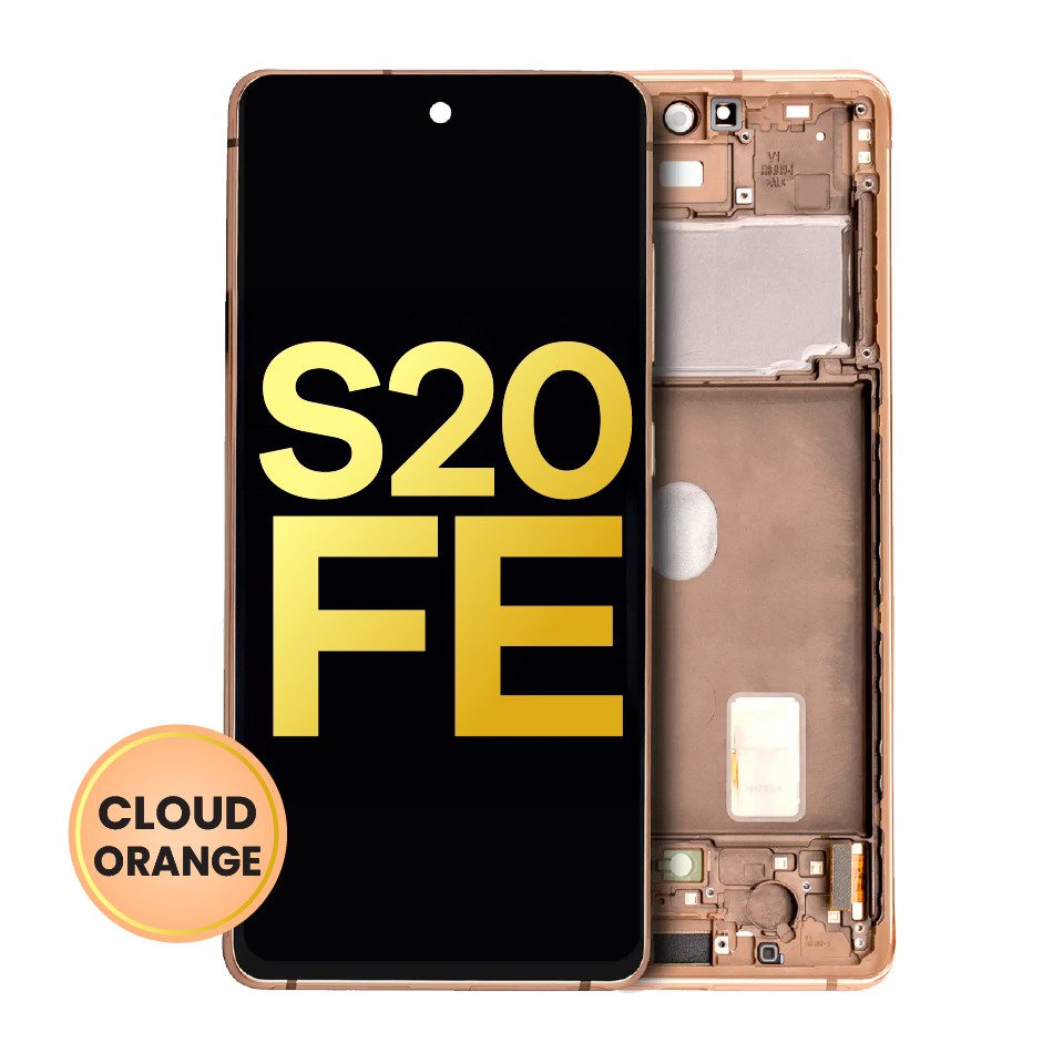 OLED Assembly With Frame For Samsung Galaxy S20 FE 4G / 5G (Refurbished) (Cloud Orange)