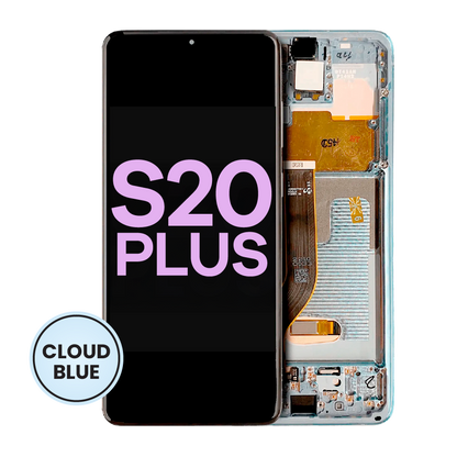 OLED Assembly With Frame For Samsung Galaxy S20 Plus 5G (Service Pack) (Cloud Blue)