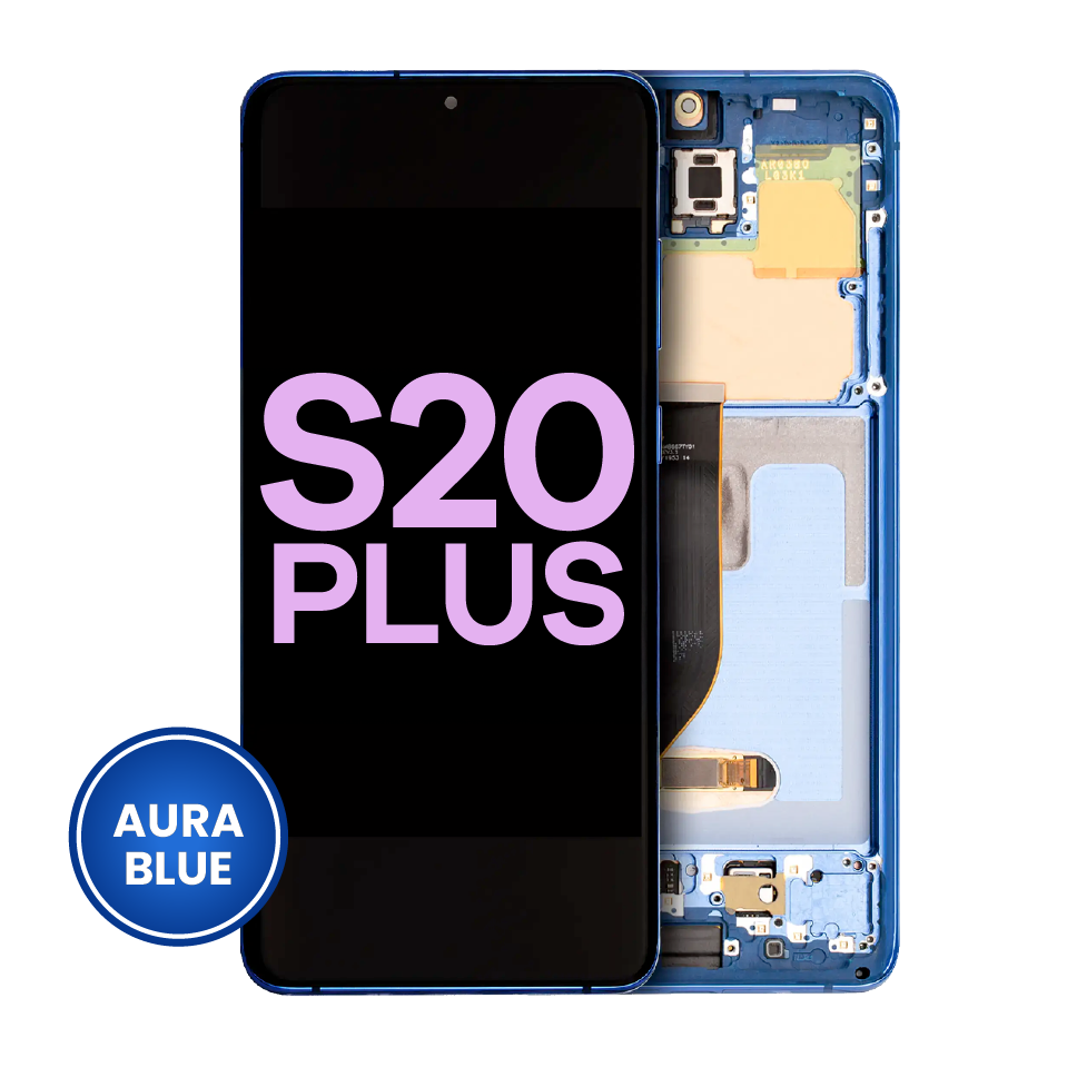 OLED Assembly With Frame For Samsung Galaxy S20 Plus 5G (Service Pack) (Aura Blue)