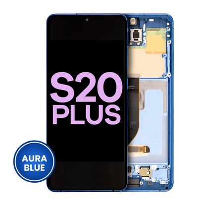 OLED Assembly With Frame For Samsung Galaxy S20 Plus 5G (Service Pack) (Aura Blue)