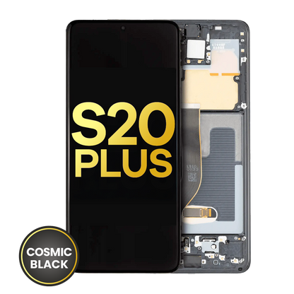 OLED Assembly With Frame For Samsung Galaxy S20 Plus 5G (Refurbished) (Cosmic Black)
