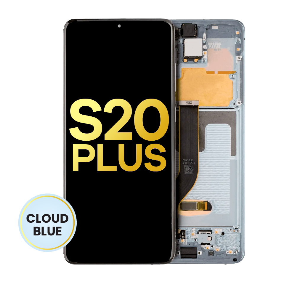 OLED Assembly With Frame For Samsung Galaxy S20 Plus 5G (Refurbished) (Cloud Blue)