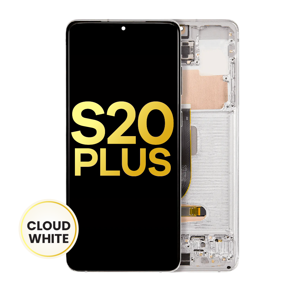 OLED Assembly With Frame For Samsung Galaxy S20 Plus 5G (Refurbished) (Cloud White)