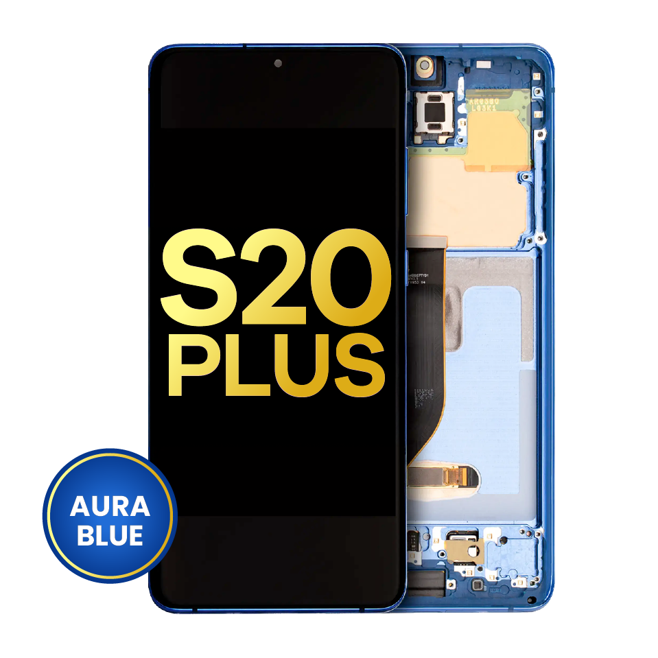 OLED Assembly With Frame For Samsung Galaxy S20 Plus 5G (Refurbished) (Aura Blue)
