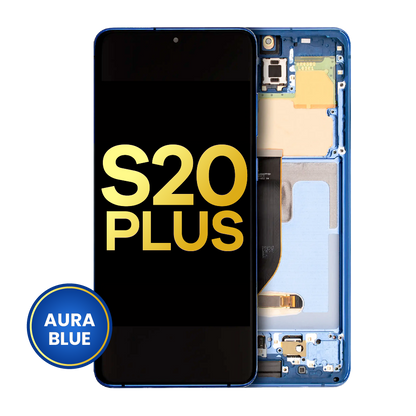 OLED Assembly With Frame For Samsung Galaxy S20 Plus 5G (Refurbished) (Aura Blue)