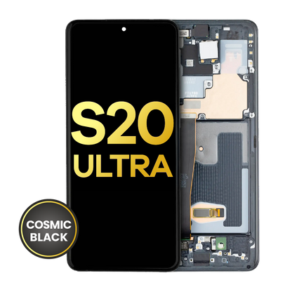 OLED Assembly With Frame For Samsung Galaxy S20 Ultra 5G (Refurbished) (Cosmic Black)
