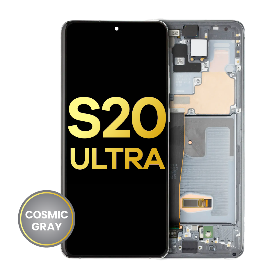 OLED Assembly With Frame For Samsung Galaxy S20 Ultra 5G (Refurbished) (Cosmic Gray)