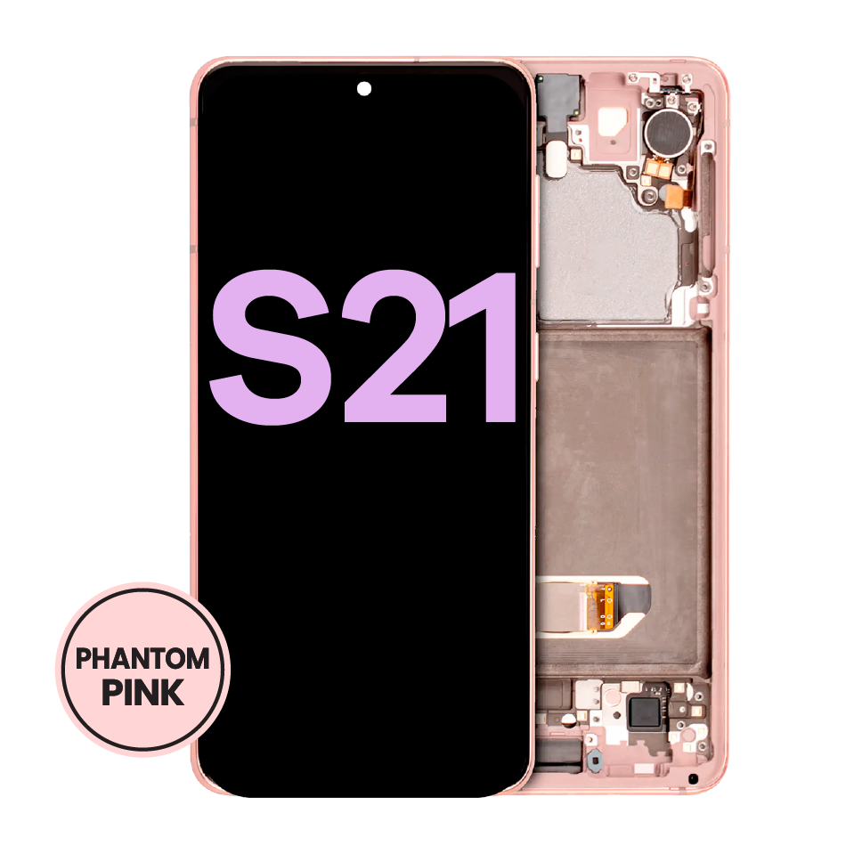 OLED Assembly With Frame For Samsung Galaxy S21 5G (Service Pack) (Phantom Pink)