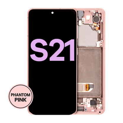 OLED Assembly With Frame For Samsung Galaxy S21 5G (Service Pack) (Phantom Pink)