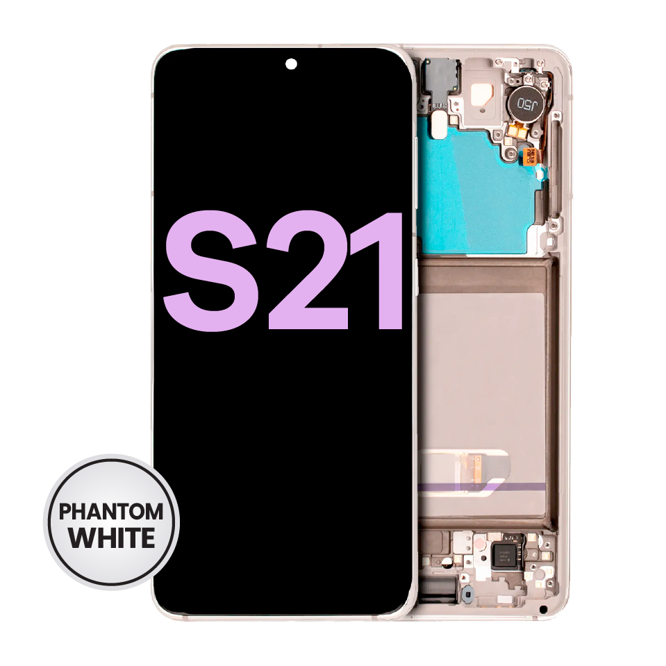 OLED Assembly With Frame For Samsung Galaxy S21 5G (Service Pack) (Phantom White)