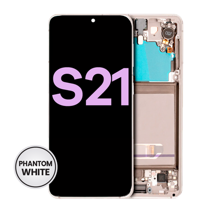 OLED Assembly With Frame For Samsung Galaxy S21 5G (Service Pack) (Phantom White)
