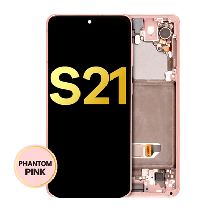 OLED Assembly With Frame For Samsung Galaxy S21 5G (Refurbished) (Phantom Pink)