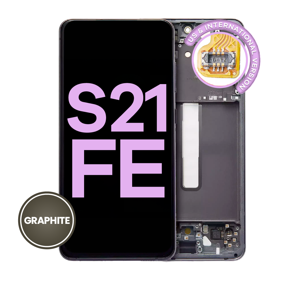 OLED Assembly With Frame For Samsung Galaxy S21 FE 5G (US & International Version) (Service Pack) (Graphite)