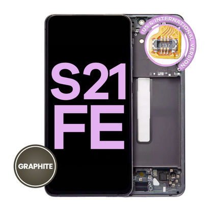 OLED Assembly With Frame For Samsung Galaxy S21 FE 5G (US & International Version) (Service Pack) (Graphite)
