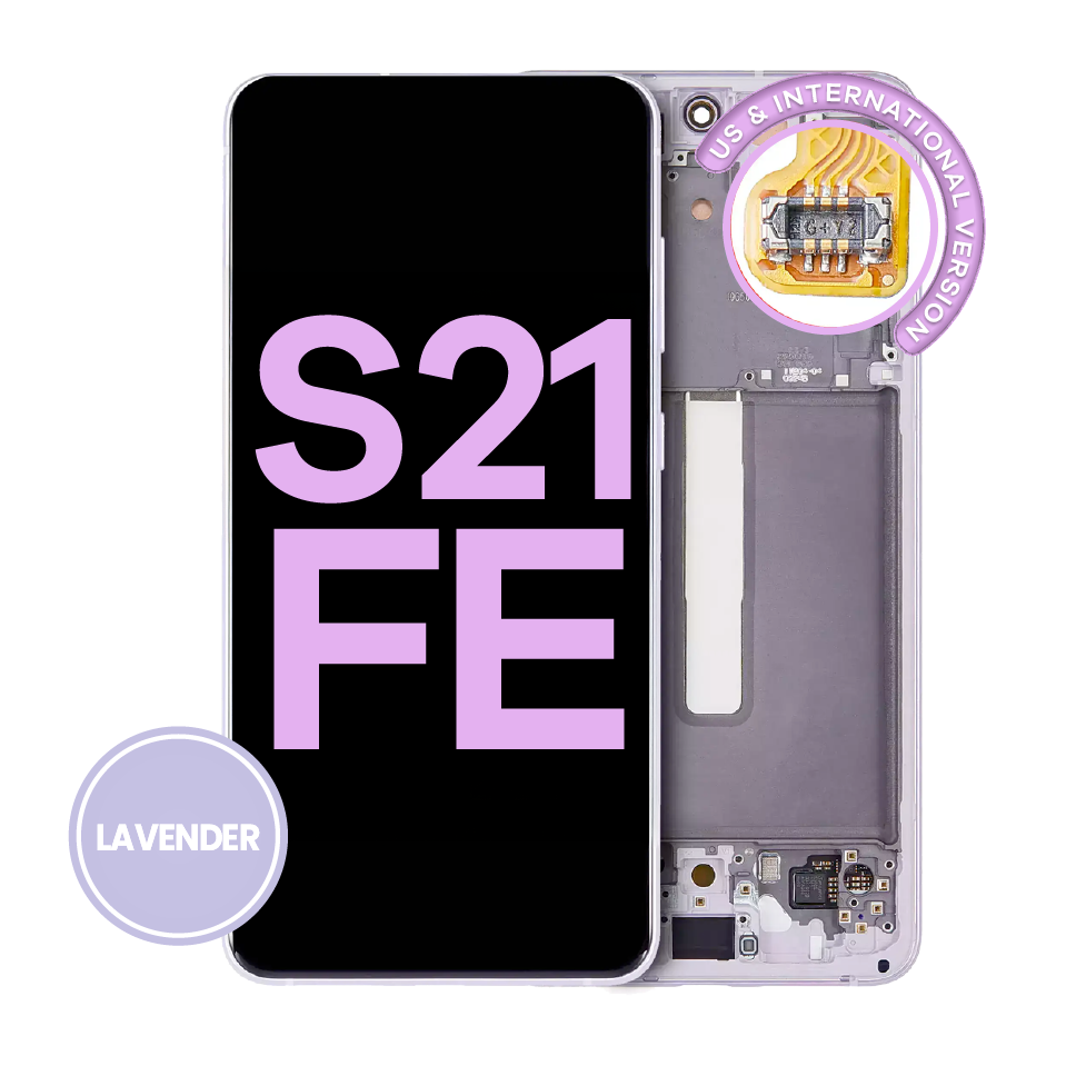OLED Assembly With Frame For Samsung Galaxy S21 FE 5G (US & International Version) (Refurbished) (Lavender)