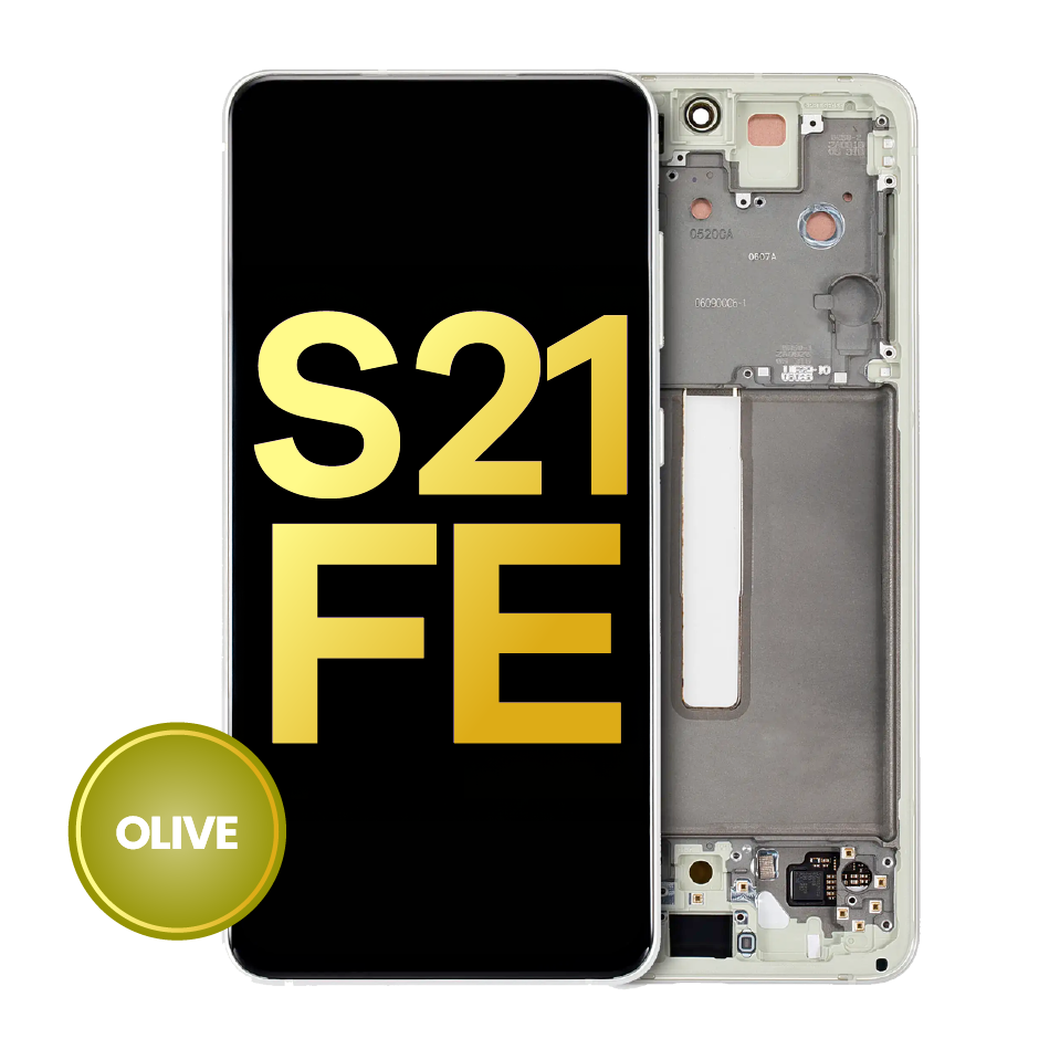 OLED Assembly With Frame For Samsung Galaxy S21 FE 5G (US & International) (Refurbished) (Olive Green)