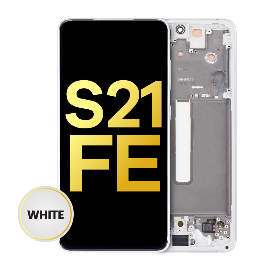 OLED Assembly With Frame For Samsung Galaxy S21 FE 5G (US & International) (Refurbished) (White)