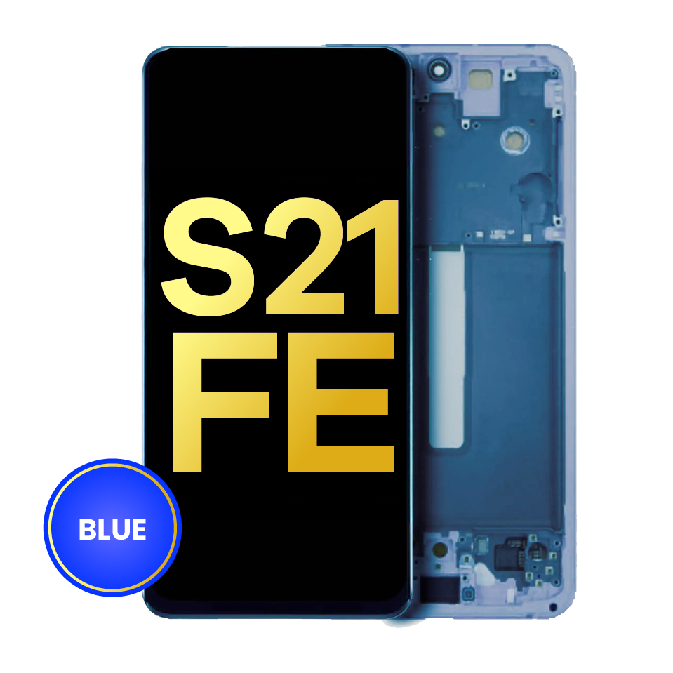 OLED Assembly With Frame For Samsung Galaxy S21 FE 5G (US & International) (Refurbished) (Blue)
