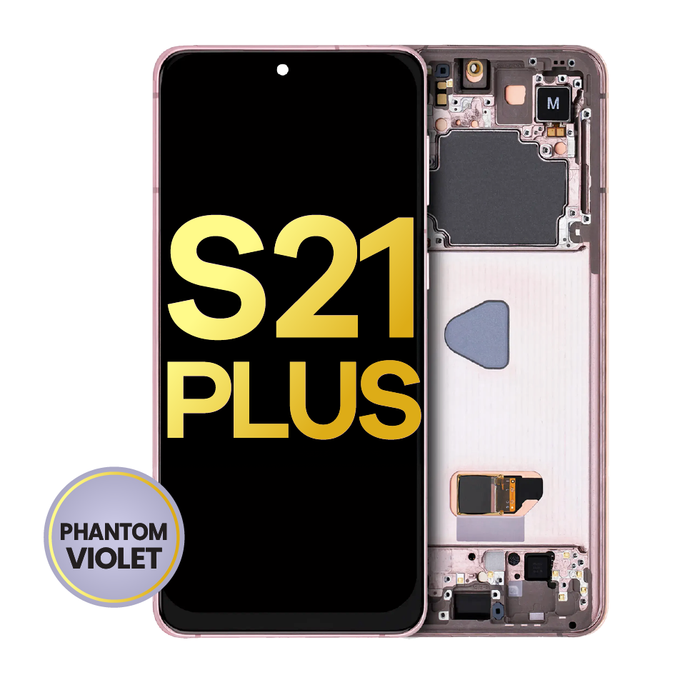 OLED Assembly With Frame For Samsung Galaxy S21 Plus 5G (Refurbished) (Phantom Violet / Pink / Gold)
