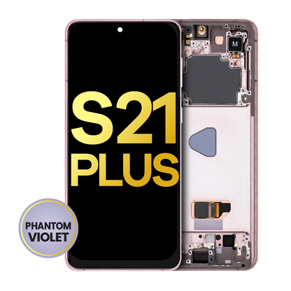 OLED Assembly With Frame For Samsung Galaxy S21 Plus 5G (Refurbished) (Phantom Violet / Pink / Gold)