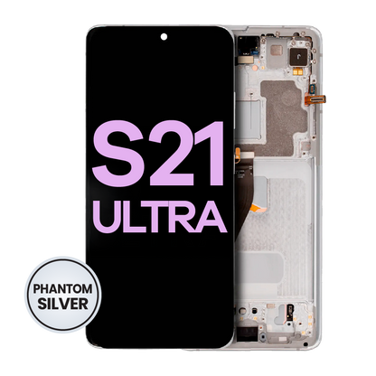 OLED Assembly With Frame For Samsung Galaxy S21 Ultra 5G (Service Pack) (Phantom Silver)