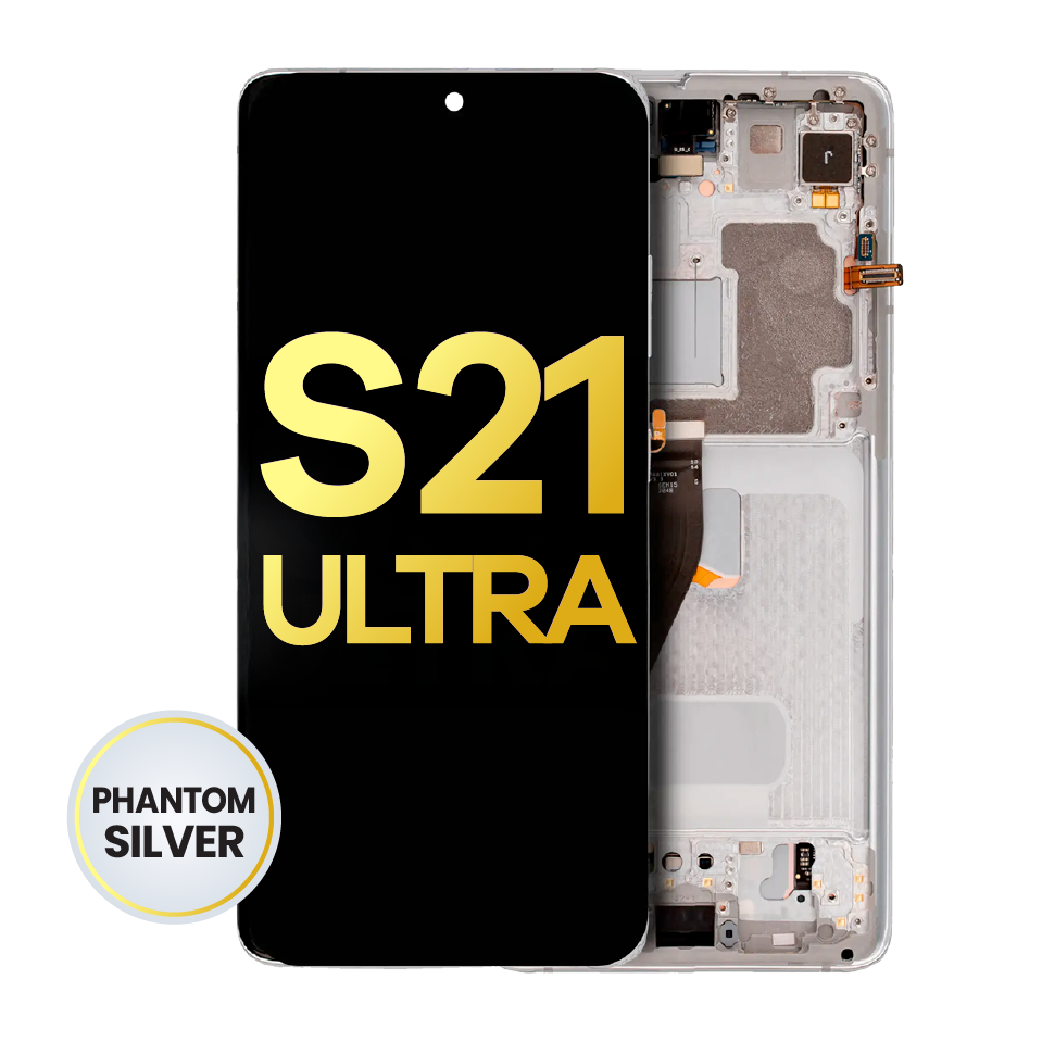 OLED Assembly With Frame For Samsung Galaxy S21 Ultra 5G (Refurbished) (Phantom Silver)