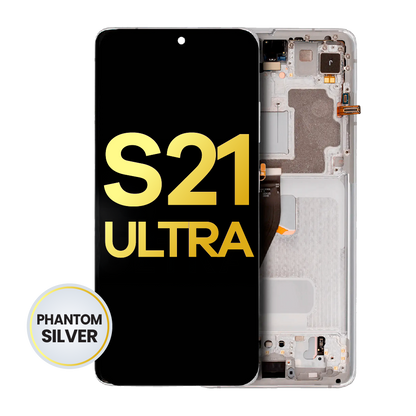 OLED Assembly With Frame For Samsung Galaxy S21 Ultra 5G (Refurbished) (Phantom Silver)