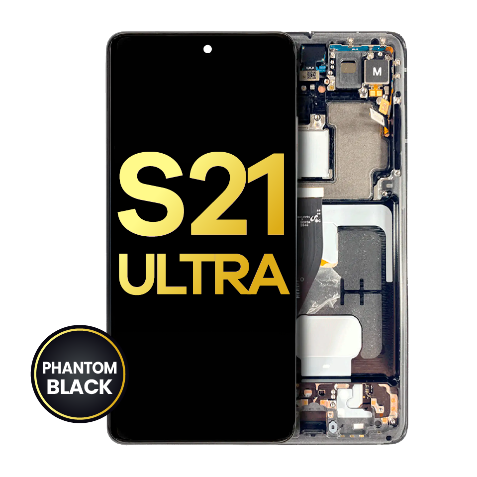 OLED Assembly With Frame For Samsung Galaxy S21 Ultra 5G (Refurbished) (Phantom Black)